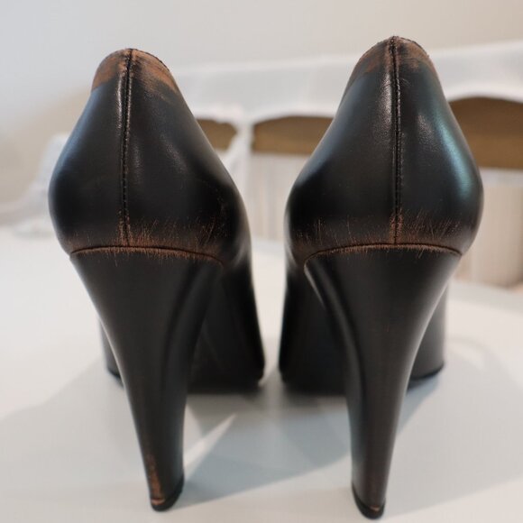 Prada Open Toe Two Toned Pumps - Size 37.5 - Picture 5 of 8